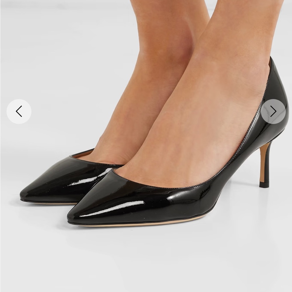 JIMMY CHOO Black Patent-Leather Heels - Picture 2 of 9